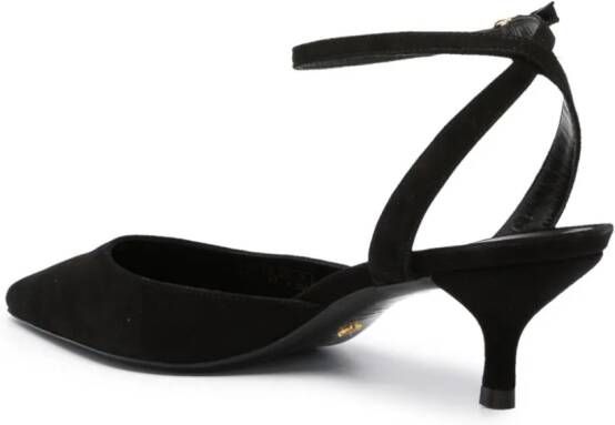 Stuart Weitzman Barelythere suède pumps Zwart