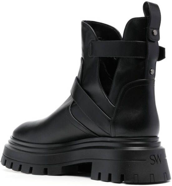 Stuart Weitzman Leren laarzen Zwart