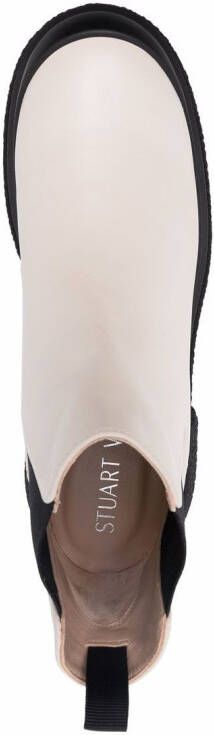 Stuart Weitzman Chunky enkellaarzen Beige
