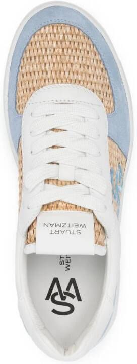 Stuart Weitzman Courtside raffia sneakers Blauw