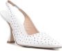 Stuart Weitzman Slingback pumps verfraaid met kristallen Wit - Thumbnail 2