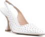 Stuart Weitzman Slingback pumps verfraaid met kristallen Wit - Thumbnail 2