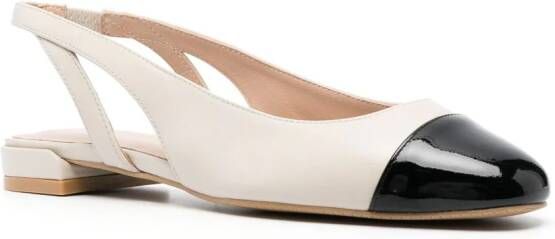 Stuart Weitzman Uitgesneden slingback ballerina's Zwart