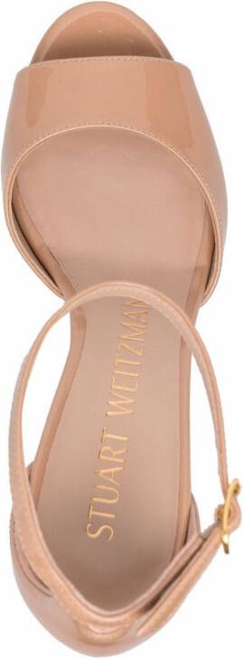 Stuart Weitzman Disco sandalen met plateauzool Bruin