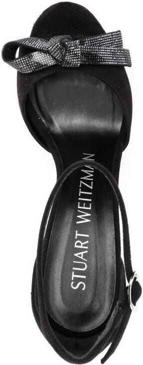 Stuart Weitzman Discoplatform sandalen met strikdetail Zwart
