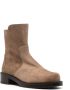 Stuart Weitzman Enkellaarzen met vlakken Beige - Thumbnail 2