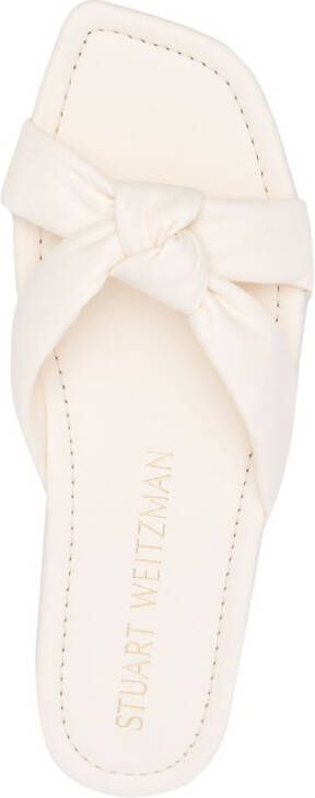 Stuart Weitzman Leren muiltjes Wit