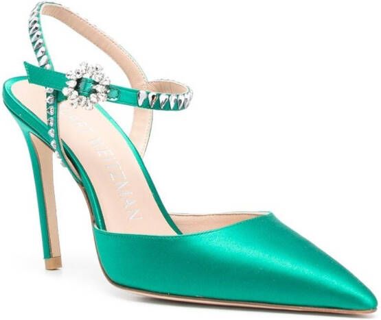 Stuart Weitzman Gemcut pumps met enkelband Groen