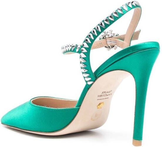 Stuart Weitzman Gemcut pumps met enkelband Groen