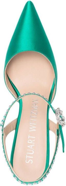 Stuart Weitzman Gemcut pumps met enkelband Groen