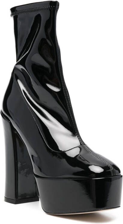 Stuart Weitzman Glanzende laarzen Zwart