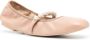 Stuart Weitzman Goldie leren ballerina's Beige - Thumbnail 2