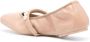 Stuart Weitzman Goldie leren ballerina's Beige - Thumbnail 3