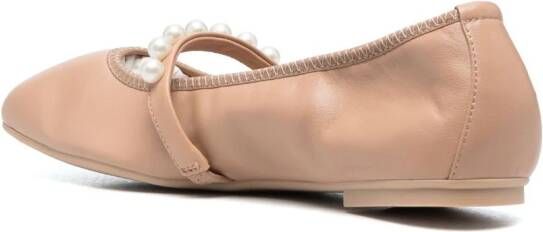 Stuart Weitzman Goldie slippers verfraaid met parels Roze