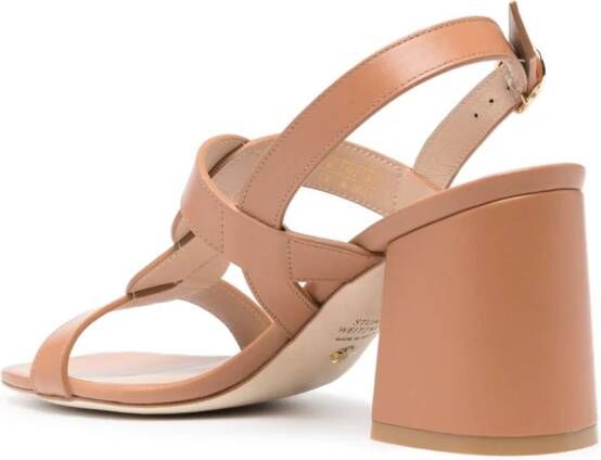 Stuart Weitzman Ibiza leren sandalen Bruin