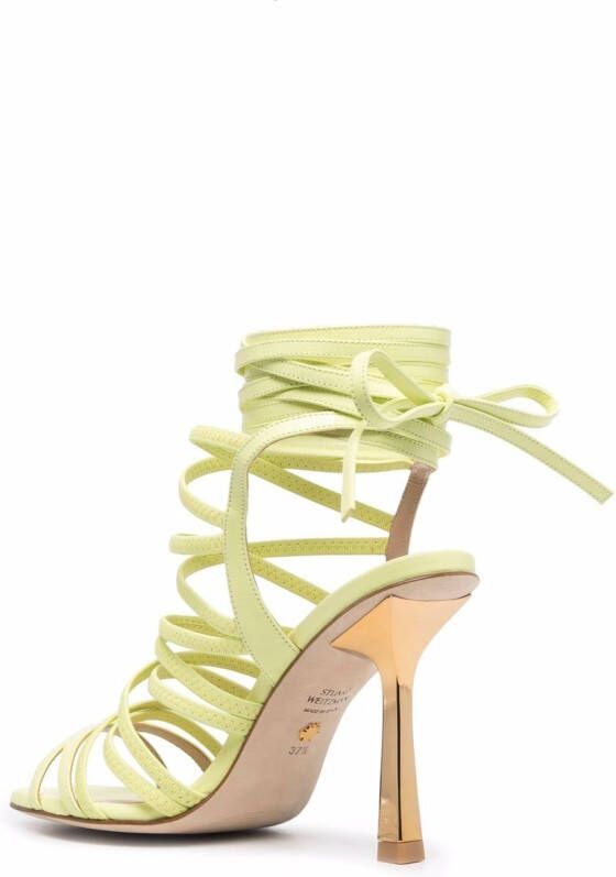 Stuart Weitzman Jaxie sandalen met open neus Geel