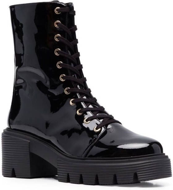 Stuart Weitzman Laarzen met geribbelde zool Zwart