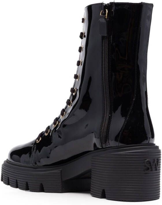 Stuart Weitzman Laarzen met geribbelde zool Zwart