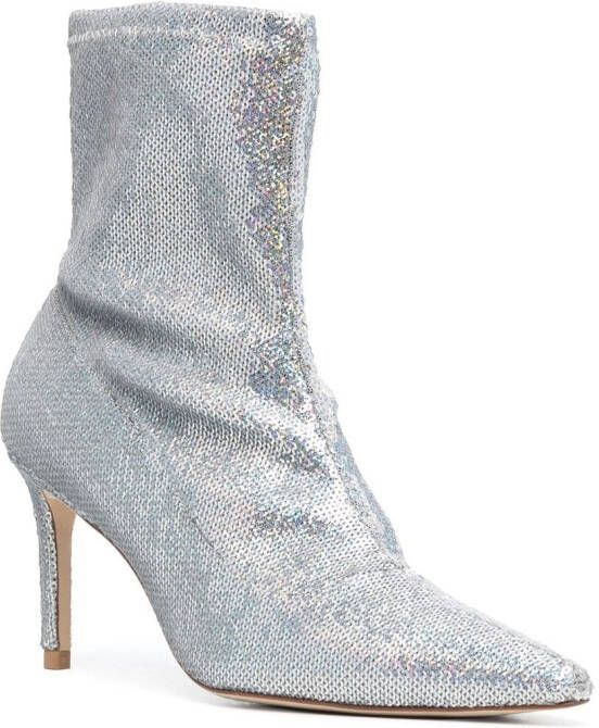 Stuart Weitzman Laarzen met holografisch-effect Grijs