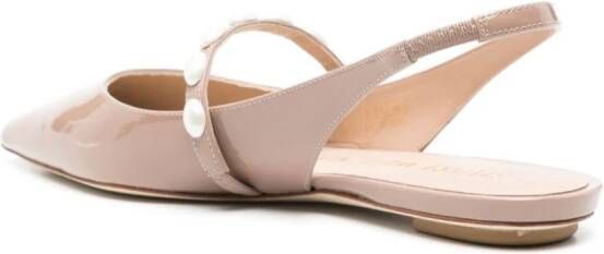 Stuart Weitzman Lakleren muiltjes Beige