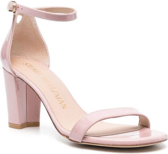 Stuart Weitzman Lakleren sandalen Roze