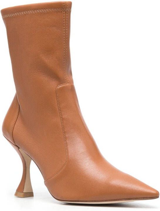 Stuart Weitzman Leren laarzen Bruin