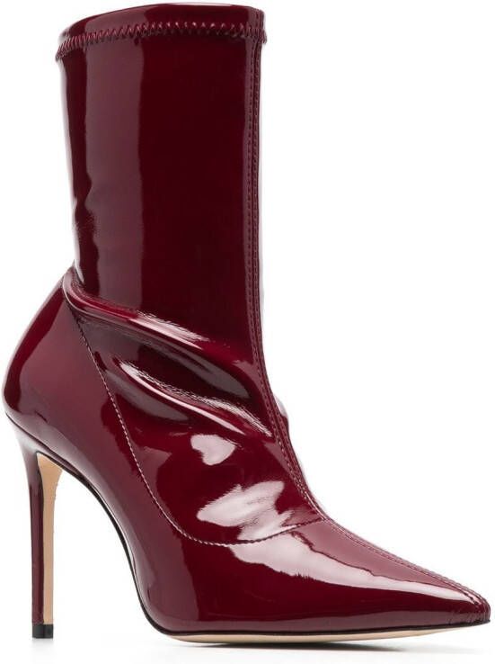 Stuart Weitzman Leren laarzen Rood