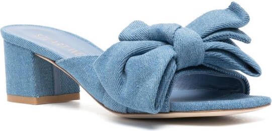 Stuart Weitzman Leren muiltjes Blauw