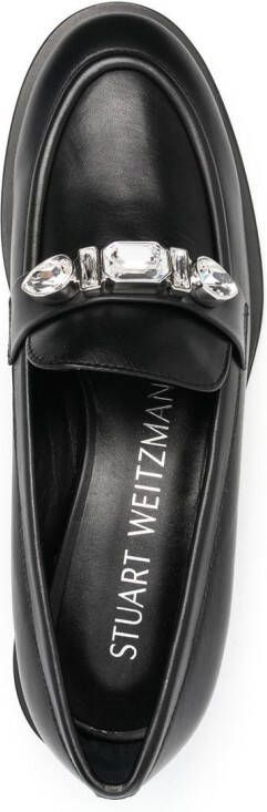 Stuart Weitzman Loafers verfraaid met kristallen Zwart