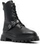 Stuart Weitzman Maverick Bedford Moto leren laarzen Zwart - Thumbnail 2