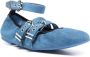 Stuart Weitzman Maverick leren ballerina's Blauw - Thumbnail 2