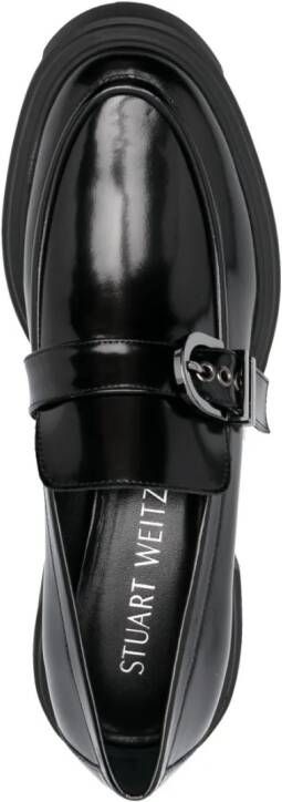 Stuart Weitzman Maverick Soho leren loafers Zwart