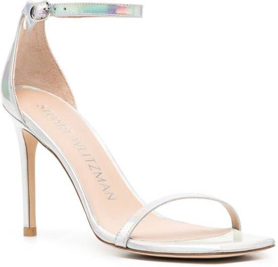 Stuart Weitzman Metallic sandalen Zilver