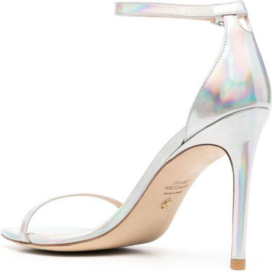 Stuart Weitzman Metallic sandalen Zilver