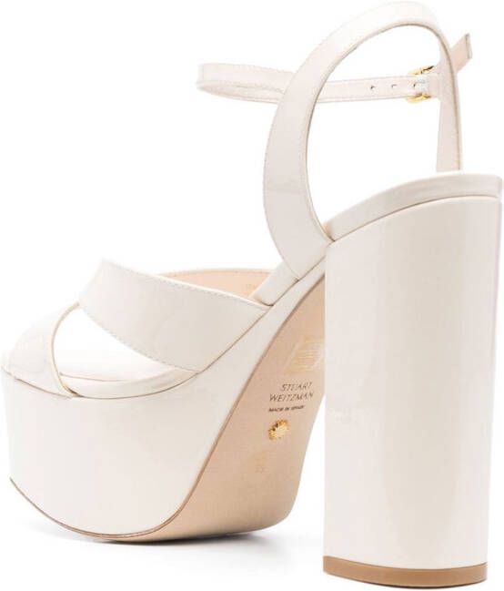 Stuart Weitzman Miami sandalen met plateauzool Beige