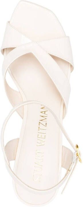 Stuart Weitzman Miami sandalen met plateauzool Beige