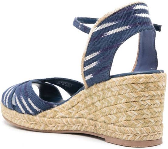 Stuart Weitzman Mirela II 80 mm espadrilles Blauw