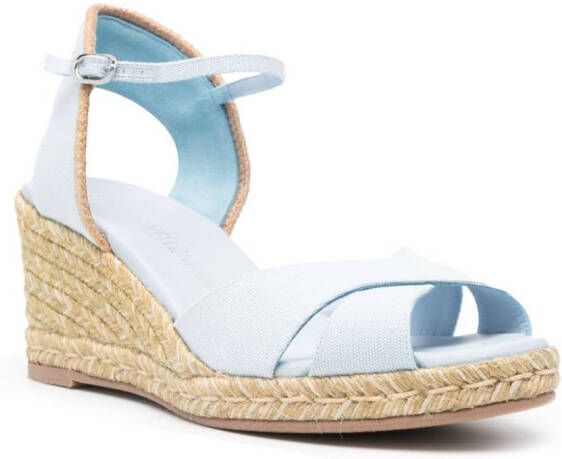 Stuart Weitzman Mirela II 80 mm espadrilles Blauw