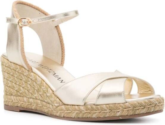 Stuart Weitzman Mirela II 80 mm espadrilles Goud