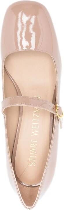 Stuart Weitzman MJ pumps met logoplakkaat Roze