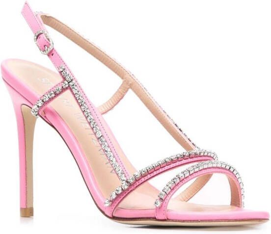 Stuart Weitzman Mondrian Glam sandalen verfraaid met kristallen Roze