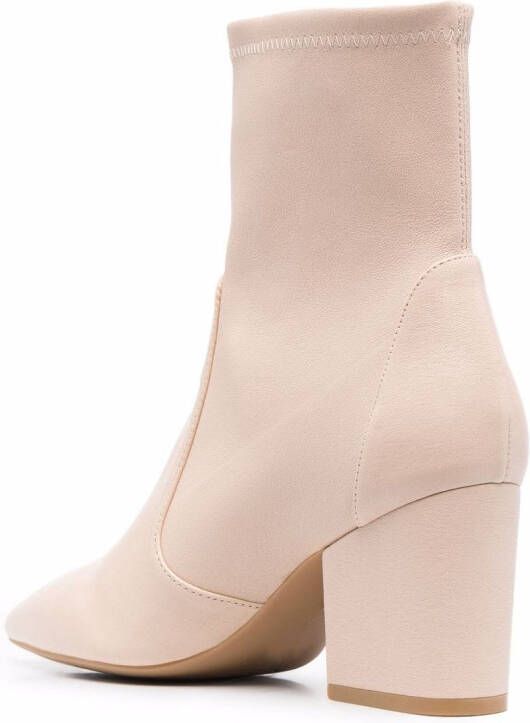 Stuart Weitzman Museline enkellaarzen Beige