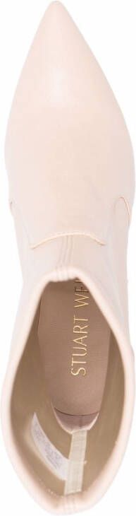 Stuart Weitzman Museline enkellaarzen Beige