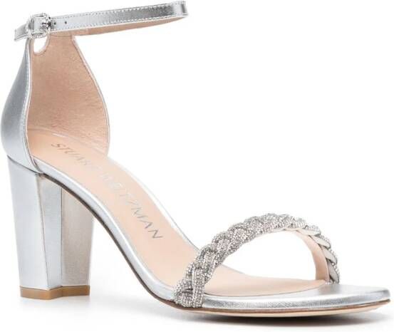 Stuart Weitzman NearlyNude sandalen Zilver