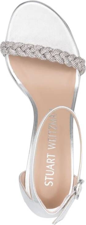 Stuart Weitzman NearlyNude sandalen Zilver