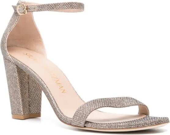 Stuart Weitzman NearlyNude 90 mm sandalen Goud