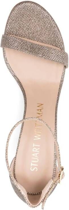 Stuart Weitzman NearlyNude 90 mm sandalen Goud