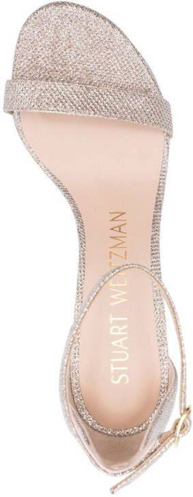 Stuart Weitzman Nearlynude sandalen met glitter Roze