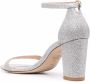 Stuart Weitzman Nearlynude sandalen met glitter Zilver - Thumbnail 3