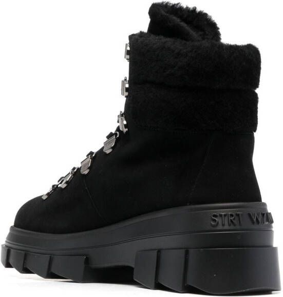 Stuart Weitzman Noho wandellaarzen gevoerd met lamswol Zwart